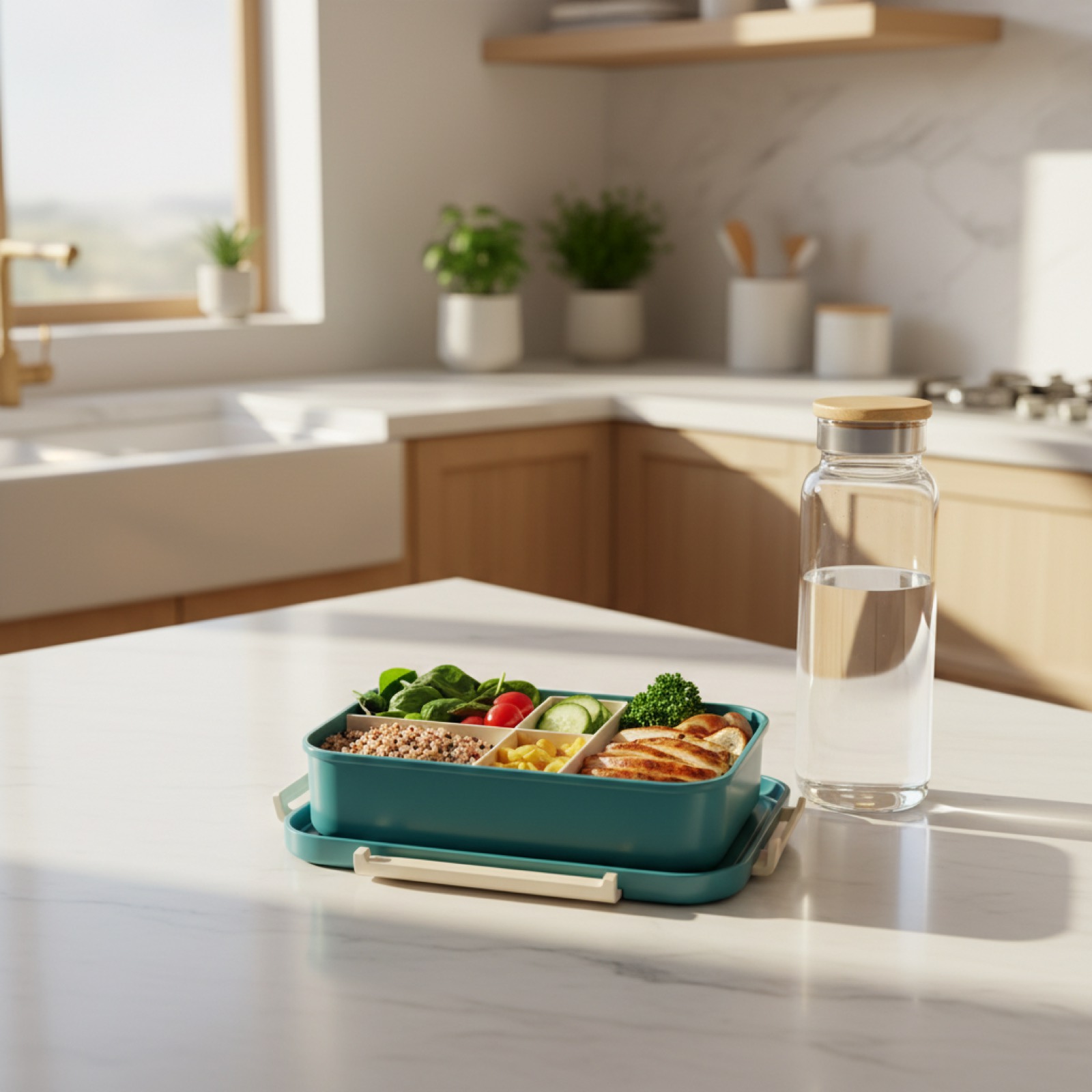 Bento Bentofield rempli de repas frais